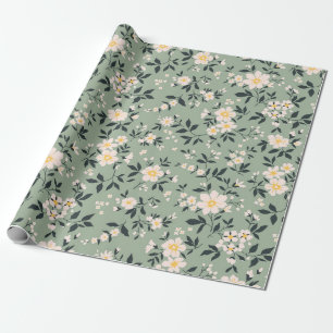 Trendiges nahtloses vintage Blumenmuster. Endloses Geschenkpapier