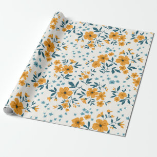 Trendiges nahtloses vintage Blumenmuster. Endloses Geschenkpapier