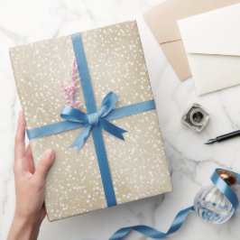 Trendiges Neutrales Beige Feines Creme Glitter Mus Geschenkpapier