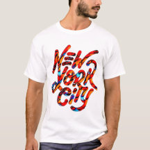 Trendiges New Yorker Logo in den Sommerfarben