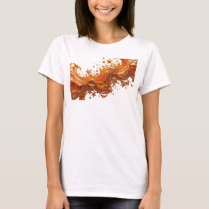 Trendiges Orange GOLDENE STERNE UND FLÜSSIGES GOLD T-Shirt