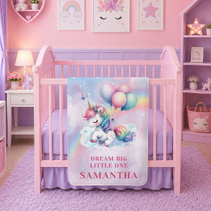 Trendiges Pastell-Einhorn Magischer Tag Babydecke Fleecedecke