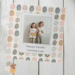 Trendiges Pastell-Oster-Fotopuzzle Personalisier Puzzle