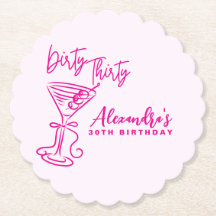Trendiges Pinkes Dirty Thirty 30. Geburtstag