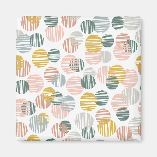 Trendiges Punktmuster Magnet (Vorne)