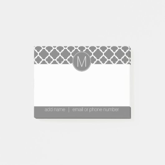 Trendiges Quatrefolienmuster mit benutzerdefiniert Post-it Klebezettel (Vorderseite)