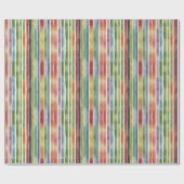 Trendiges Regenbogen-Farben-Streifenmuster Geschenkpapier (Flach)