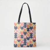 Trendiges Retro-Blumenmuster Tasche (Vorderseite)