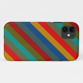 Trendiges Retro-Farbstreifenmuster Case-Mate iPhone Hülle (Rückseite (Horizontal))