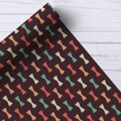 Trendiges Retro Hipster Bow Krawatte Muster Geschenkpapier
