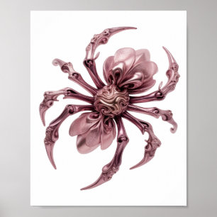 Trendiges Rosa ABSTRACT ART Künstlerisches Motiv Poster