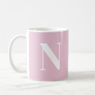 Trendiges Rosa C52 & Weißes Initialen Monogramm Ma Kaffeetasse