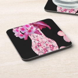 Trendiges Rosa-Ditsy-Blumenmuster Getränkeuntersetzer