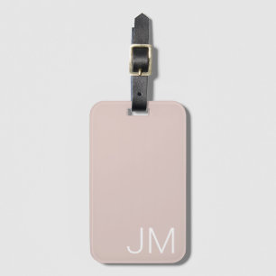 Trendiges Rosa Oversized Monogramm Anfangsbuchstab Gepäckanhänger