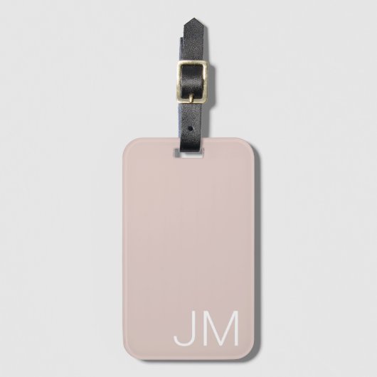 Trendiges Rosa Oversized Monogramm Anfangsbuchstab Gepäckanhänger (Vorderseite Vertikal)