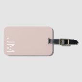 Trendiges Rosa Oversized Monogramm Anfangsbuchstab Gepäckanhänger (Vorderseite (Horizontal))