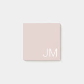 Trendiges Rosa Oversized Monogramm Anfangsbuchstab Post-it Klebezettel (Vorderseite)
