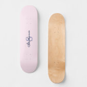Trendiges rosafarbenes Monogramm Skateboard (Vorderseite)