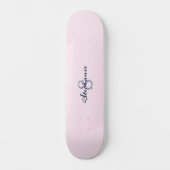 Trendiges rosafarbenes Monogramm Skateboard (Vorderseite)