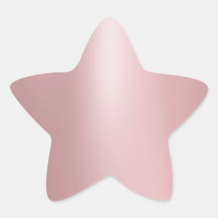 Trendiges Roségold Elegantes Modernes Leeres Templ Stern-Aufkleber
