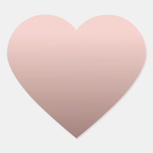 Trendiges Roségold Fügen Sie Ihren Text Leer Vorla Herz-Aufkleber