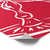 Trendiges Rot Sie ist die Kirsche auf dem Hochzeit Poster (Ecke)