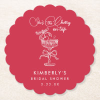 Trendiges Rot Sie ist die Kirsche auf dem Hochzeit