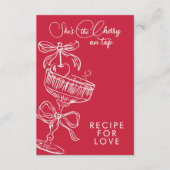 Trendiges Rot Sie ist die Kirsche auf dem Sahnehäu Begleitkarte (Vorderseite)