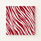 Trendiges rotes Zebra Tierstreifen Notizblock (Rückseite)