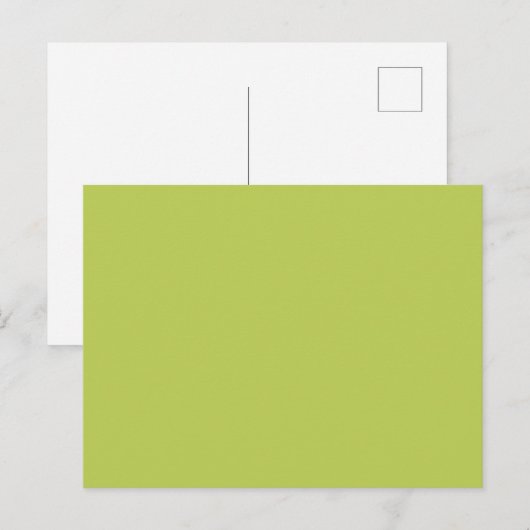 Trendiges sanftes Chartreuse-Postkartenpapier Postkarte (Vorne/Hinten)