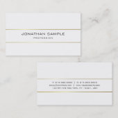 Trendiges Schlichtes Monogramm Design Moderne Gold Visitenkarte (Vorne/Hinten)