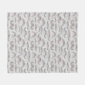 Trendiges Schnurrbartmuster Fleecedecke (Vorderseite (Horizontal))