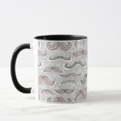 Trendiges Schnurrbartmuster Tasse (Links)