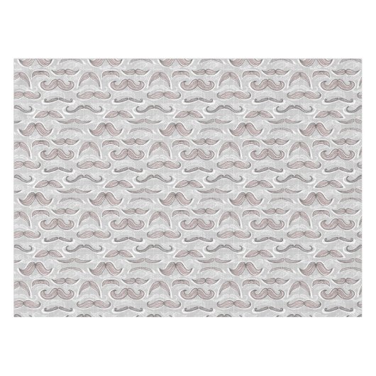 Trendiges Schnurrbartmuster Tischdecke (Vorderseite (Horizontal))