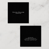 Trendiges Schwarz Checkered Moderne Muster Berufli Quadratische Visitenkarte (Vorne/Hinten)