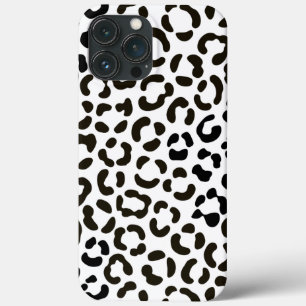 Trendiges Schwarz-Weiß-Leopard-Druckmuster Case-Mate iPhone Hülle