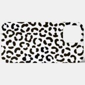 Trendiges Schwarz-Weiß-Leopard-Druckmuster Case-Mate iPhone Hülle (Rückseite (Horizontal))