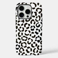 Trendiges Schwarz-Weiß-Leopard-Druckmuster