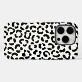 Trendiges Schwarz-Weiß-Leopard-Druckmuster Case-Mate iPhone Hülle (Rückseite (Horizontal))