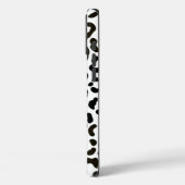 Trendiges Schwarz-Weiß-Leopard-Druckmuster Case-Mate iPhone Hülle (Rückseite / Links)