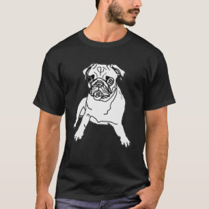 Trendiges schwarzes Hemd Schwarz-Weiß-Zeichnung ei T-Shirt