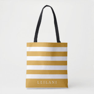 Trendiges Senfgelb gestreift Tasche