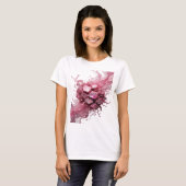 Trendiges Silber 3D CRYSTAL EXPLOSION 3D Textart T-Shirt (Vorne ganz)