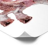 Trendiges Silber ABSTRACT ART Grafikdesign Poster (Ecke)