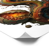 Trendiges Silber ABSTRACT ART Grafikdesign v2 Poster (Ecke)