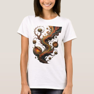 Trendiges Silber ABSTRACT ART Grafikdesign v2 T-Shirt