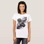 Trendiges Silber ABSTRACT ART Statement T-Shirt (Vorne ganz)