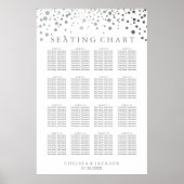 Trendiges Silber Dots - Sitzdiagramm Poster (Vorne)