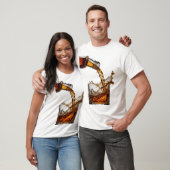 Trendiges Silber WHISKY SPLASH Textdesign T-Shirt (Unisex)