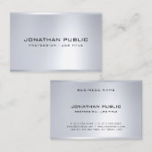 Trendiges Silver Look Modernes Berufliches Templat Visitenkarte (Vorne/Hinten)